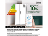 Frigorífico americano - Samsung Bespoke AI RS90F64EETEF, Mono Cooling, No Frost, 178.4 cm, 621 l, Dispensador de agua y hielo, Balda Botellero, Inox