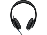 Auriculares - Logitech Headset H540, Diadema, Con cable, USB, Ecualizador incorporado, Micrófono con supresión de ruido, Botones multimedia, Negro