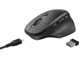 Ratón inalámbrico - Trust Ozaa Rechargeable Wireless, 2400 ppp, Recargable, RF 2.4GHz, Negro