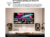 Monitor gaming - LG UltraGear™ 32G810SA-W, 32 4K UHD, 144 Hz, 1 ms, 2x HDMI, 1x USB-C, FreeSync™, Smart TV webOS, Morado grisáceo