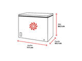 Congelador horizontal - Candy CCHH 3012E, 300L, Altura 84 cm, Motor Inverter, Convertible a frigorífico, Blanco