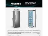 Congelador vertical - Hisense FT3K310SAIE, 312 l, 185.6 cm, Kitchen Fit, Wi Fi, Blanco