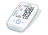 Tensiómetro - BEURER BM 45, Tamaño del brazalete 22-36cm, Brazo, Pantalla XL, Detección de Arritmias, Blanco