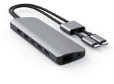 Hub USB - Hyper HD392, 10 Puertos, 5 Gbit/s, Gris