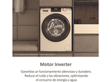 Lavadora carga frontal - Haier I-Pro Series 1 HW100-BP14929A-S, 10 kg, 1400 rpm, Motor Inverter, Antibacterias, Blanco