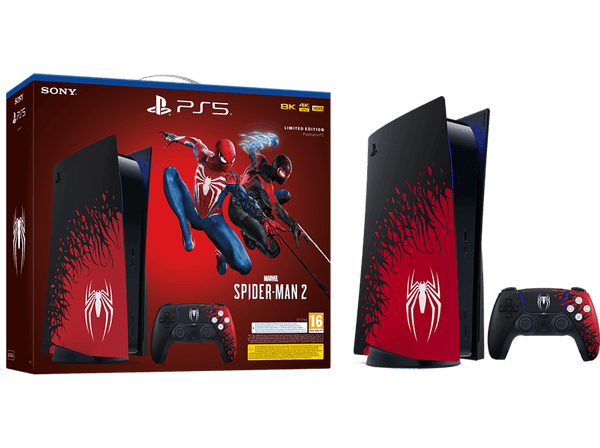 Consola - Sony PS5 Standard, 825 GB, 4K, Edición Limitada + Juego Marvel’s Spider-Man 2 (código descarga)