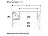 Placa de inducción con extractor - Balay 3EBC963ER, 7400 W, 4 Zonas, Escape/Convección cambiable, Zona flex inducción, Negro