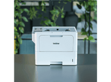 Impresora láser - Brother HL-L6410DN, Monocromo, Red Cableada y WiFi Opcional, 50ppm, Blanco