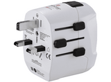 Adaptador de viaje - Hama World Travel Pro Light USB World Universal, blanco