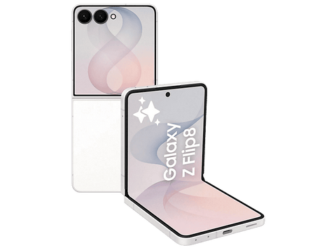 Móvil - Samsung Galaxy Z Flip8, Blanco, 256 GB, 12 GB RAM, 6.9
