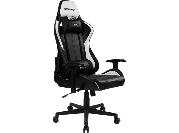 Silla gaming - Drift DR175, 2D (regulable en altura y anchura), Poliuretano, 150kg, Giratorio, Negro y Carbón