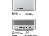 Apple Mac Studio Chip M3 Ultra, CPU de 28 núcleos, GPU de 60 núcleos, Neural Engine de 32 núcleos, 96GB RAM, 1TB SSD, Plata