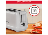 Tostadora - Moulinex Simpleo LT160B, 850 W, 2 ranuras, 7 niveles tostado, Palanca de elevación, Bandeja recogemigas, Modo descongelar, Marfil