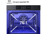 Horno a vapor - LG WSED7665B, Multifunción, Pirolítico, 76 L, 59.2 cm, EasyClean™ , ThinQ™,  Acero negro mate