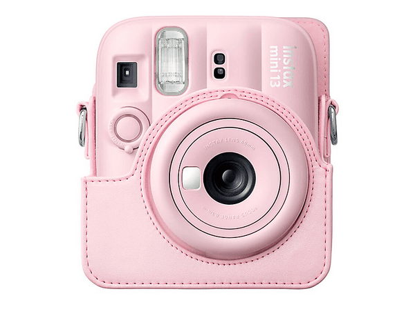 Funda cámara - Fujifilm Instax Mini 13, Cuero sintético, Rosa