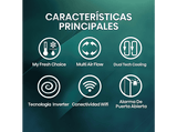 Frigorífico americano - Hisense RQ5P470SETE, Total No Frost, 178.5 cm, 483 l, WiFi, Inverter, Cristal Blanco