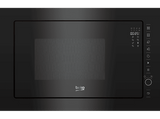 Microondas con grill integrable - Beko BMGB 25333 BG, 900 W, 5 niveles, 25 l, 8 programas, Negro