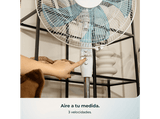 Ventilador de pie - Cecotec EnergySilence 515 WindLite Pro, 3 velocidades, Oscilación automática, 5 aspas aerodinámicas y máxima seguridad, Blanco