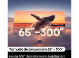 Mini proyector - Hisense C2, Láser Tricolor, Dolby Vision, IA Upscaling, Hasta 300, Gris metalizado
