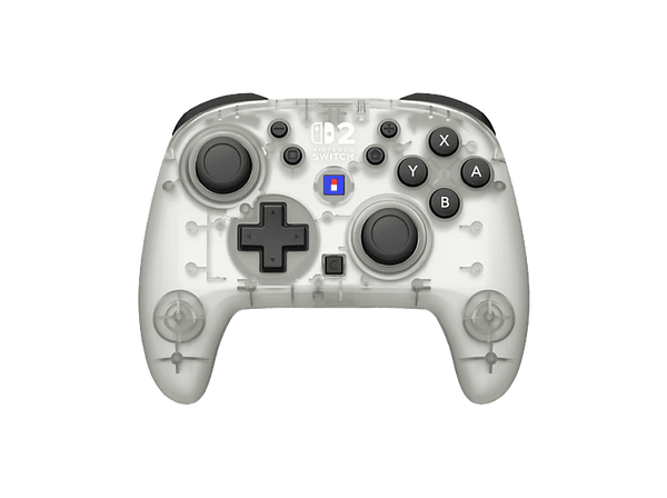 Mando Nintendo Switch 2 - Hori Horipad Turbo, Compatible con Nintendo Switch 2, Inalámbrica, Palancas analógicas TMR, Función Turbo, 10h, Blanco hielo