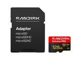 Tarjeta Micro SD - SANDISK Extreme Pro, 128 GB, Hasta 250 MB/s de lectura, 5K y 4K UHD, V30, A2, U3, UHD-I, Adaptador SD, Negro
