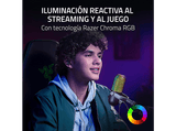 Micrófono - Razer Seiren V3 Chroma, USB, Iluminación reactiva para juegos y streaming con tecnología Razer Chroma RGB, Negro