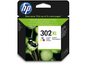 Cartucho de tinta - HP 302XL, Tricolor, F6U67AE