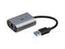Adaptador - ISY IAD-1010-A, Universal, 1x USB-A, 1x Ethernet RJ45, 15cm, 1 Gbps, Plata