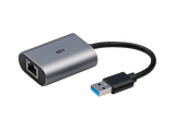 Adaptador - ISY IAD-1010-A, Universal, 1x USB-A, 1x Ethernet RJ45, 15cm, 1 Gbps, Plata