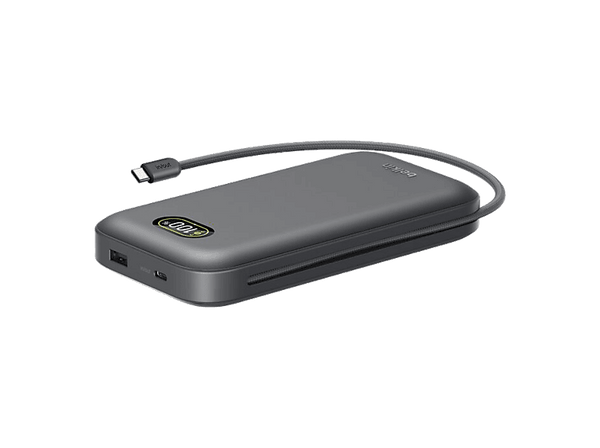 Powerbank - BELKIN BPB040hqCH, 27000 mAh, 1x USB-A, 2x USB-C, 240W, Gris Carbón