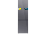 Frigorífico combi - Cecotec Bolero CoolMarket Combi 356 Grey Glass D, Total No Frost, 200 cm, 356 l, Inverter Plus, Puertas de cristal, Grey Glass