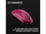 Ratón gaming - Logitech G Pro X Superlight 2C, Inalámbrico, 44.000ppp, Bluetooth-Lightspeed, Interruptores, PC-Mac, Botones personalizables, Rosa