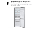 Frigorífico combi - LG GBV3100APY, No Frost, 186 cm, 344 l, Inox antihuellas