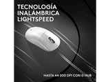 Ratón gaming - Logitech G Pro X Superlight 2C, Inalámbrico, 44.000ppp, Bluetooth-Lightspeed, Interruptores, PC-Mac, Botones personalizables, Blanco