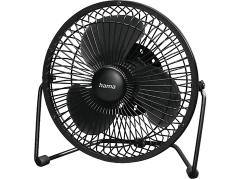 Ventilador de sobremesa - Hama 012364, USB, 20 cm, 2 Niveles Velocidad, Negro