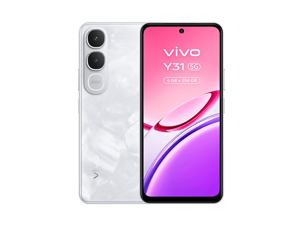 Móvil - vivo Y31, Marble White, 256GB, 6GB RAM, 6.72" LCD, Qualcomm Snapdragon®  4 Gen 2, 6500 mAh