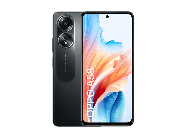 OPPO A58 Glowing Black 128 GB 6 GB RAM 6.72 Full HD+ MediaTek Helio G85 5000 mAh ColorOs 13.1 (Android 13)