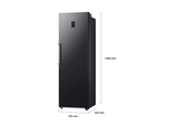 Frigorífico una puerta - Samsung Bespoke AI RR70H39CDFEF, No Frost, 185.8 cm, 387 l, Wifi, Grafito