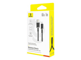 Cable USB - Baseus Dura, USB a USB-C, 100 cm, 60W, Carga rápida, Ultrarresistente, Negro y Dorado