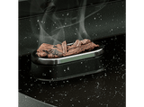 Grill - Philips GRILL 5000 2400W Smoker + Tapa de vidrio HD6212/90, Revestimiento de Maifan, Superficie de 1250 cm2, Sistema de ahumado, Acero inox.