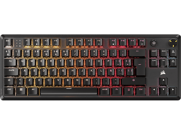 Teclado gaming - Corsair K70 CORE TKL, USB 3.0 Type-A, Negro