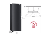 Congelador vertical - LG GFM61MCCSF, 324 l, 186 cm, No Frost, LinearCooling™, Negro