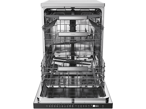 Lavavajillas - Haier I-Pro Shine Series 3 XF 5C4M1X, 15 servicios, 10 programas, 60 cm, Motor Inverter, Wi-Fi, Gris