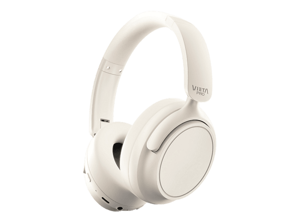 Auriculares inalámbricos - Vieta Pro Silence 4, Diadema, Cancelación de ruido híbrida, Circumaurales, Bluetooth 5.4, Blanco