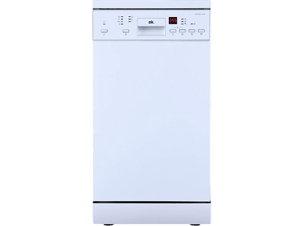Lavavajillas - OK ODW 4541-1 E FS, 10 Servicios, 7Programas, 44.5 cm, Libre Instalación, Blanco
