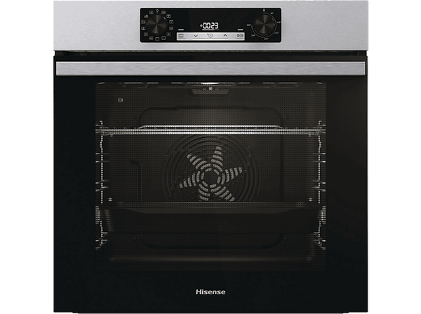 Horno integrable - Hisense BSA66334PX, 77 l, Pirolítico, 59.50 cm, Acero inoxidable antihuellas