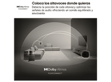 Barra de sonido - LG SoundSuite H7, 500 W,Bluetooth, 5.1.3  canales con Subwoofer integrado, Dolby Atmos FlexConnect, Negro