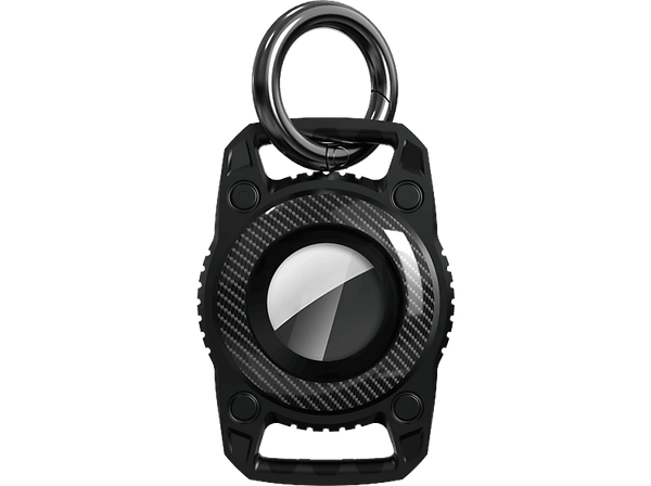Funda AirTag - ISY IAT-5100-BK, Llavero, Para Apple AirTag, Para animales, Impermeable, Silicona, Metal, Negro