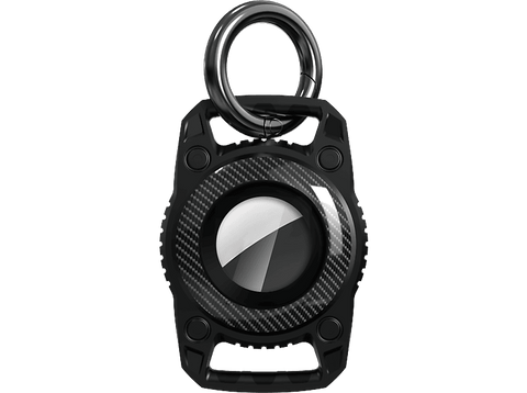 Funda AirTag - ISY IAT-5100-BK, Llavero, Para Apple AirTag, Para animales, Impermeable, Silicona, Metal, Negro