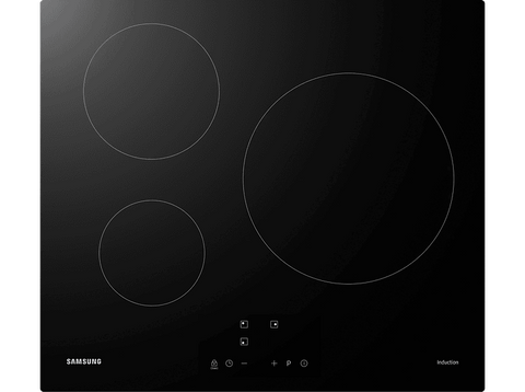 Placa inducción - Samsung NZ63M3NM1BB/UR,  3 zonas, 28cm, Power Boost, 59cm, Negro